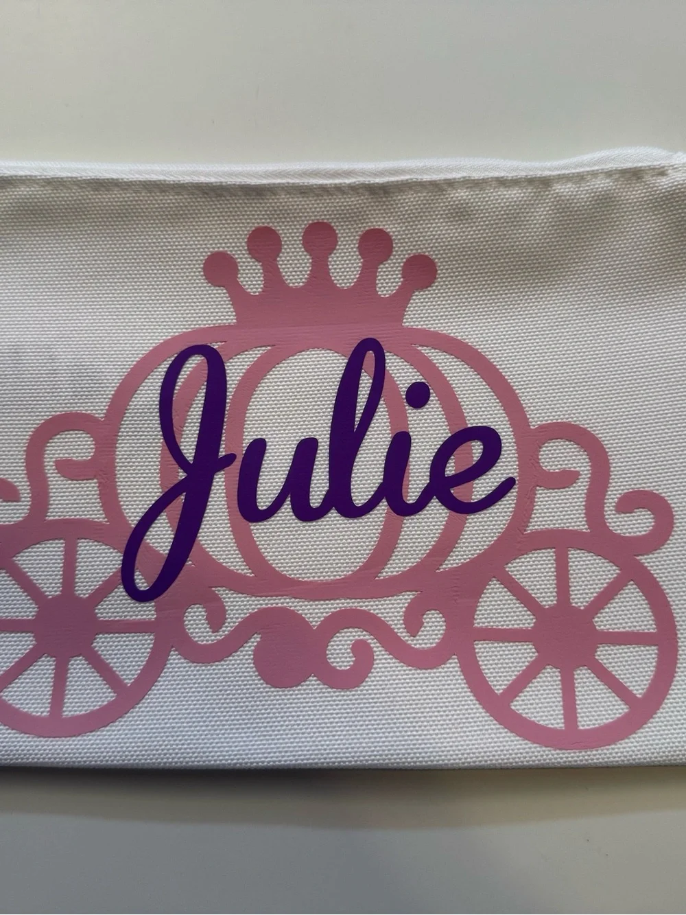 Personalized Kids Princess Pouches - Pink and Purple Set of 3